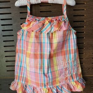 3 for $10 Osh Kosh Madras Pastel Plaid Summer Tank size 4t